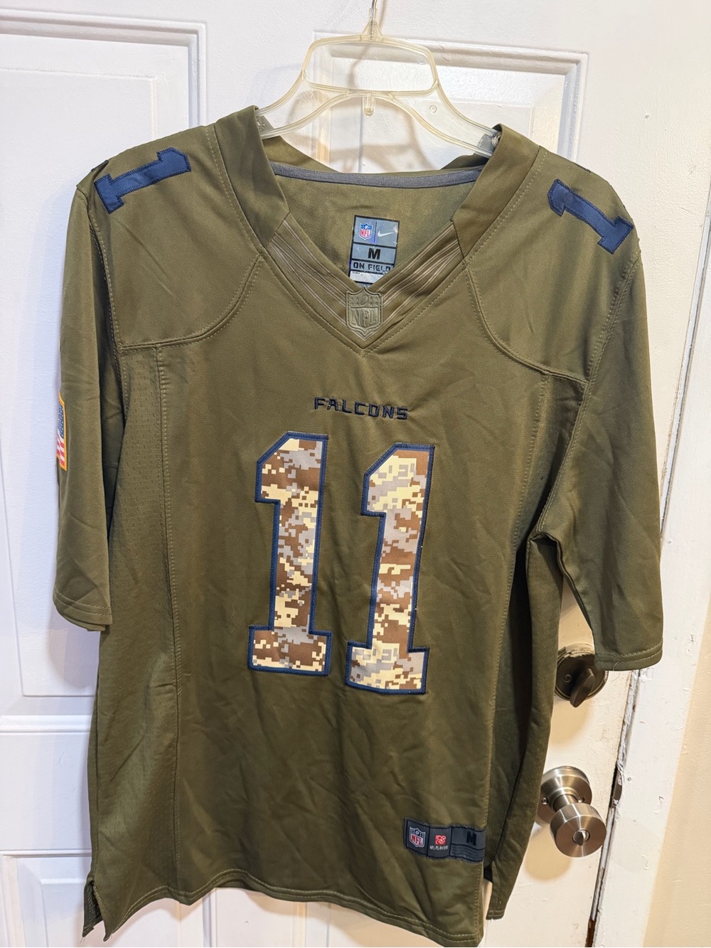 NFL Olive Green Camo Number 11 Kids Jersey